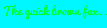 Image with Font Color 00FF32 and Background Color 00F7FF